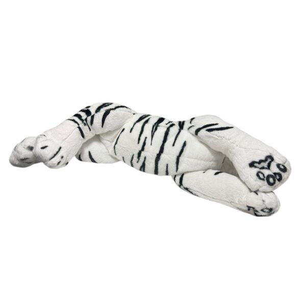 Fiesta Laying White Tiger Stuffed Animal Plush 18.5" Realistic Bengal Blue Eyes - Picture 9 of 10